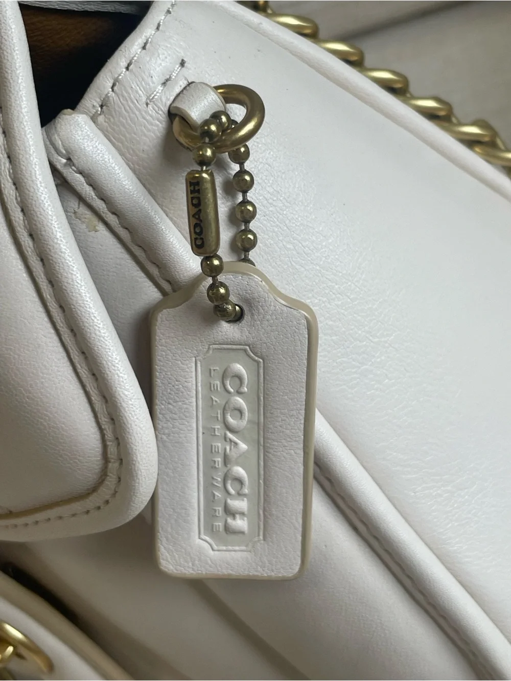 Coach Willis18 Top Handle Turnlock Quilted Crossbody Special Edition Gold Chain